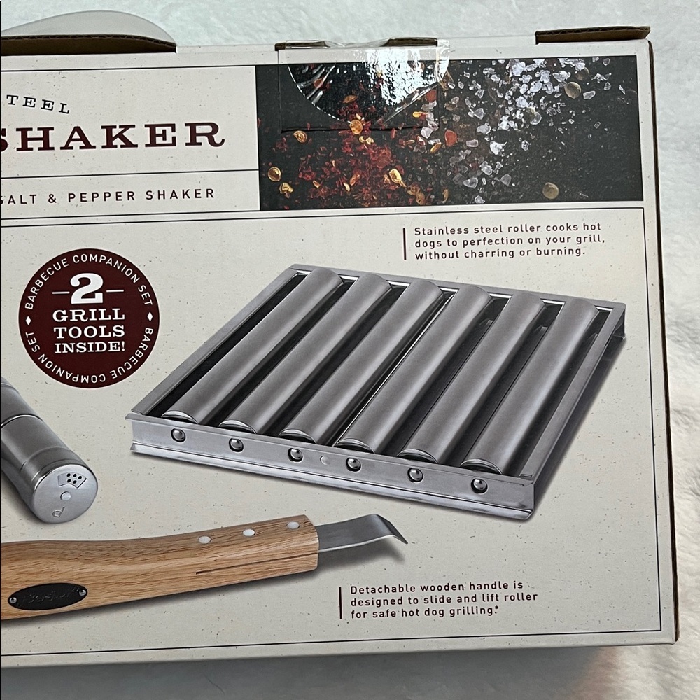 Stainless Steel Roller & Shaker Set - Silver NIP - Picture 4 of 6